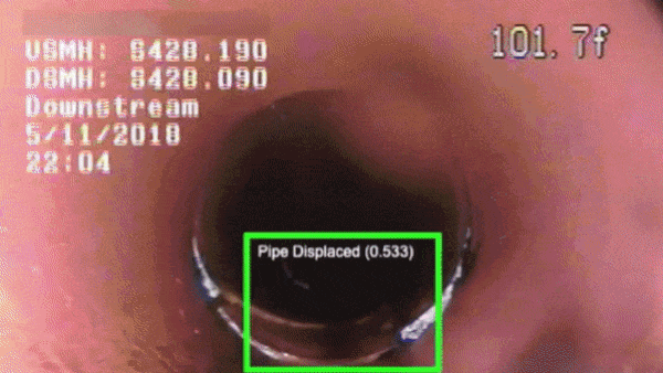 Computer vision from SewerAI identifies flaws in water pipes. 